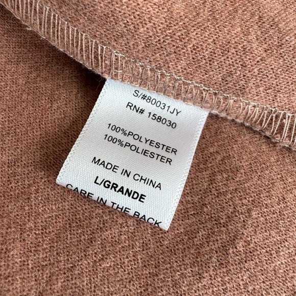 Love Tree Boxy Button Front Cropped Jacket with Collar / Large - Picture 10 of 11